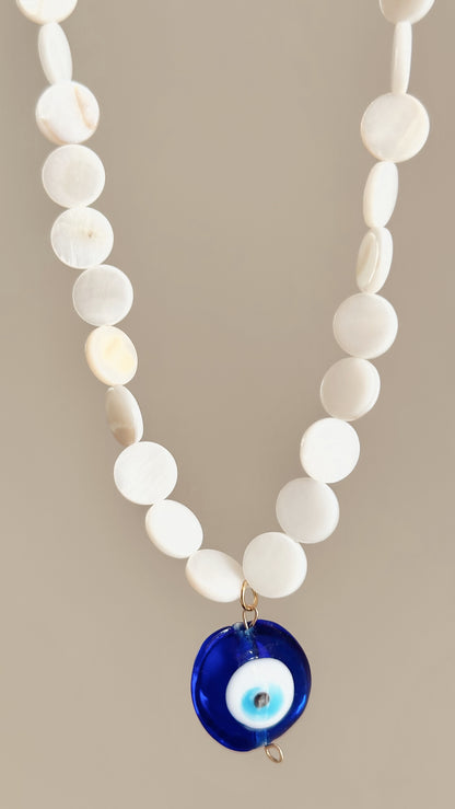 Mother of pearl amulet necklace