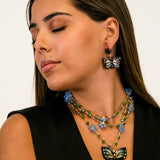 Collar cerámica mariposa