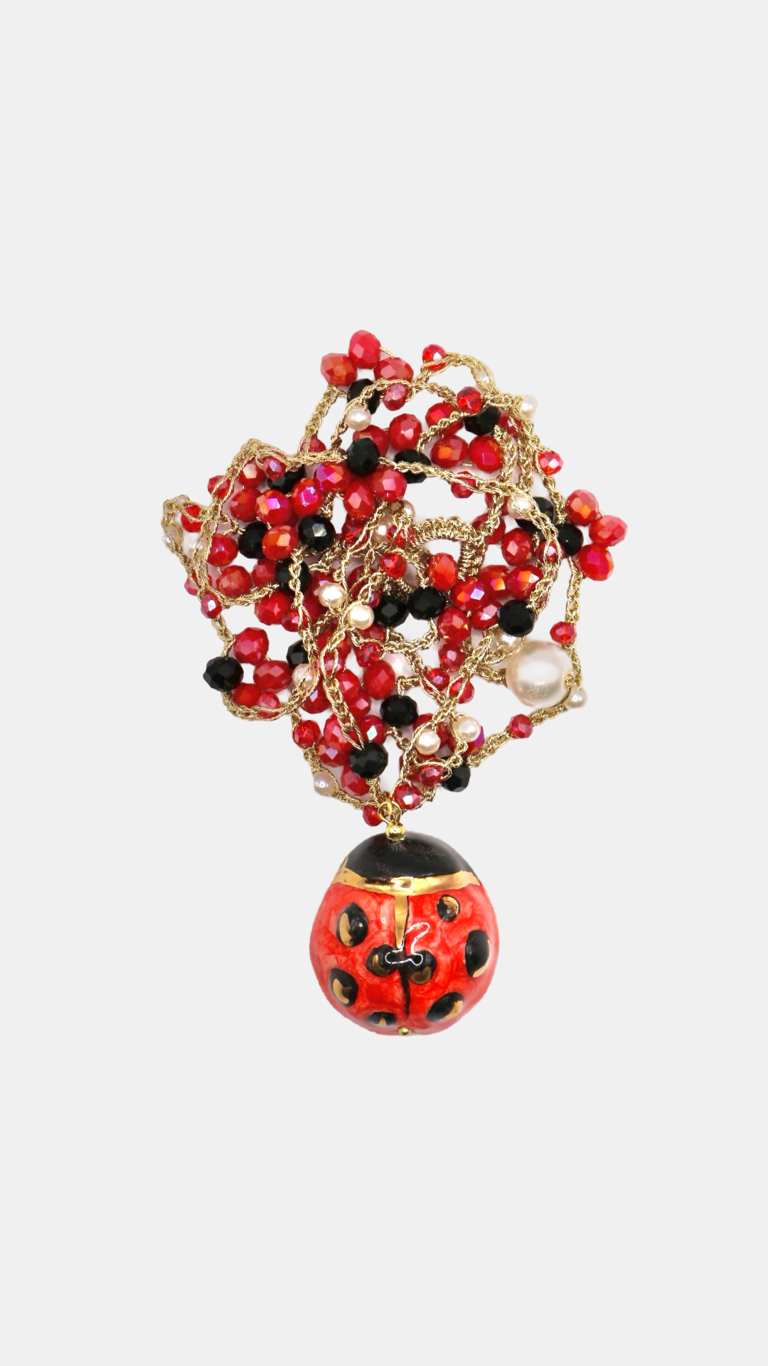 Collar cerámica mariquita