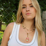 Charm cerámica sagrado corazón vino