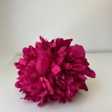 Doble Peonía frambuesa tintada a mano