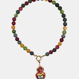 Collar turmalina + charm sagrado