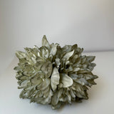 Doble Peonía verde oliva tintadas a mano