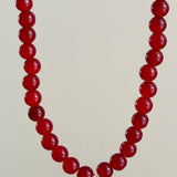 Collar cristal flor granate