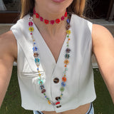 Collar margarita crochet largo
