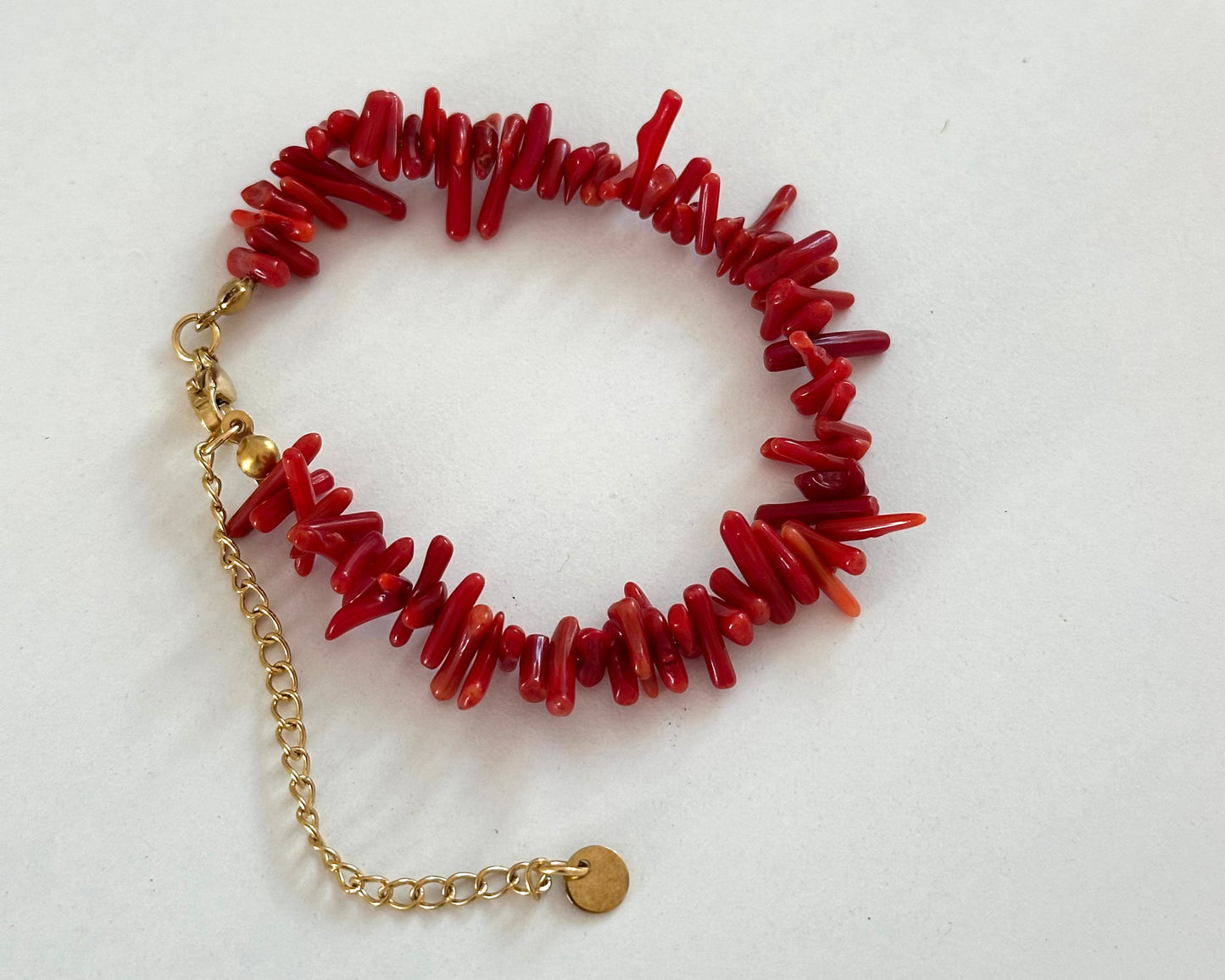 Pulsera coral rojo