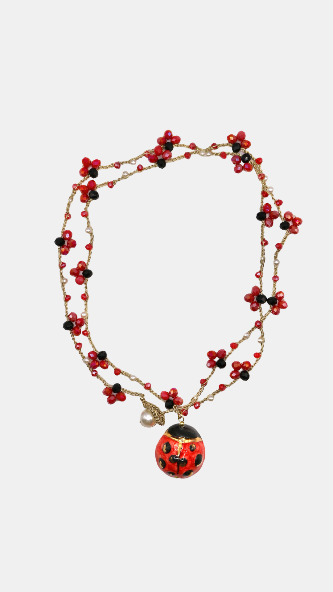 Collar cerámica mariquita