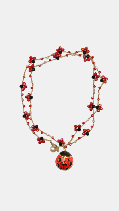 Collar cerámica mariquita