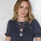 Collar sagrado corazón azul y blanco