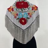 Mantón gris perla Cantillana