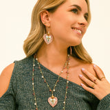 Pendientes cerámica sagrado corazón