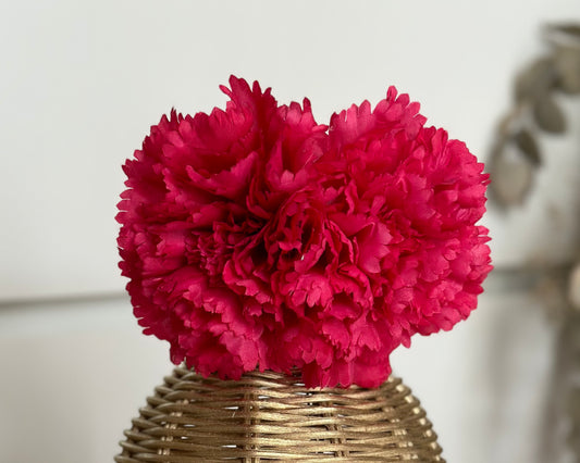 Deep pink carnation bouquet
