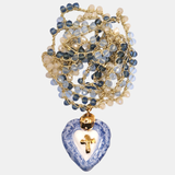 Collar sagrado corazón azul