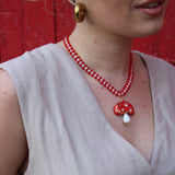 Collar cristales seta