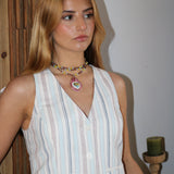 Collar cerámica cuore vino