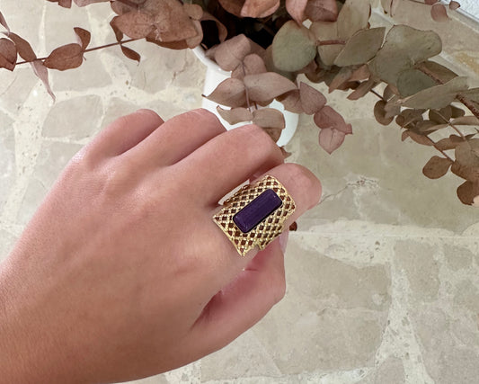 Purple stone ring