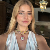 Collar cerámica cuore vino