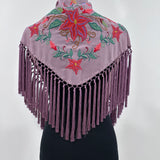 Mantón malva empolvado mediano