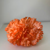 Doble clavel naranja neón tintado a mano