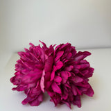 Doble Peonía fucsia tintadas a mano