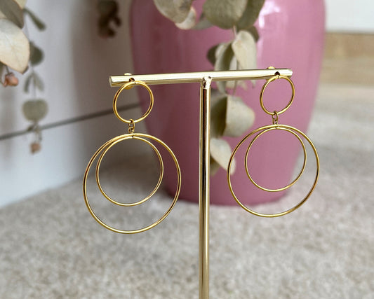 Triple hoop earrings