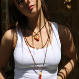 Collar cerámica reina roja