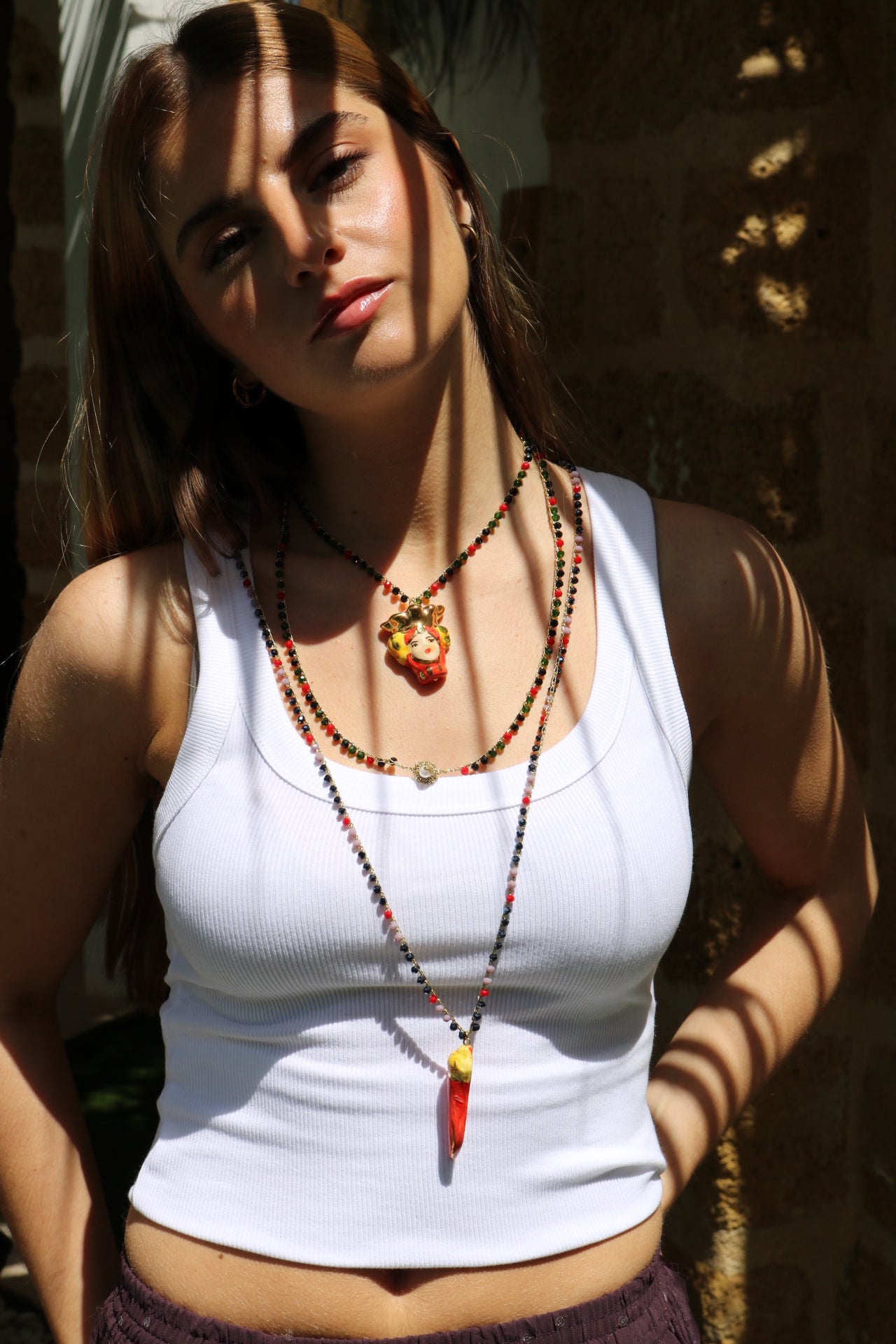 Collar cerámica reina roja