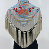 Mantón crudo bordado Cantillana