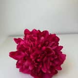 Peonía mediana frambuesa tintada a mano