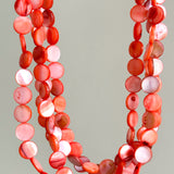 Red mother-of-pearl necklace