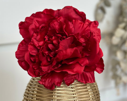 deep red peony